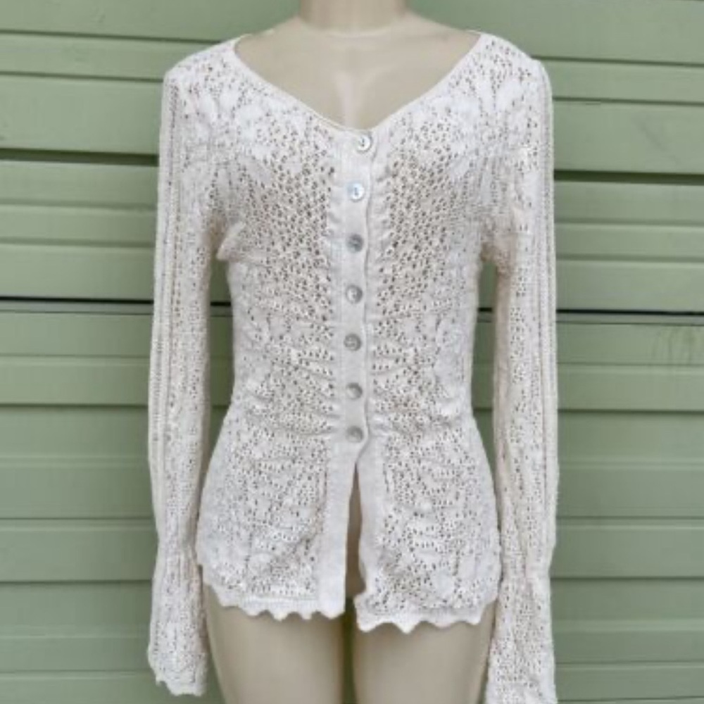 Zara pointelle knit sweater